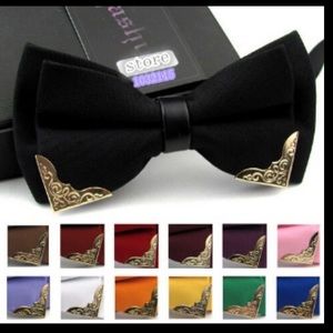 Black and Gold bow tie